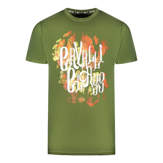 Camiseta Verde con Logo Bold de Cavalli Class - Image 1
