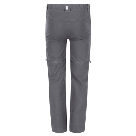 Regatta Childrens/Kids Highton Stretch Zip-Off Walking Trousers (Seal Grey) - Image 2