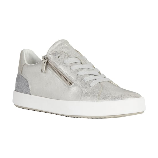 Geox D Blomiee A Synthetic Polyurethane Women's Silver Trainers - Image 1