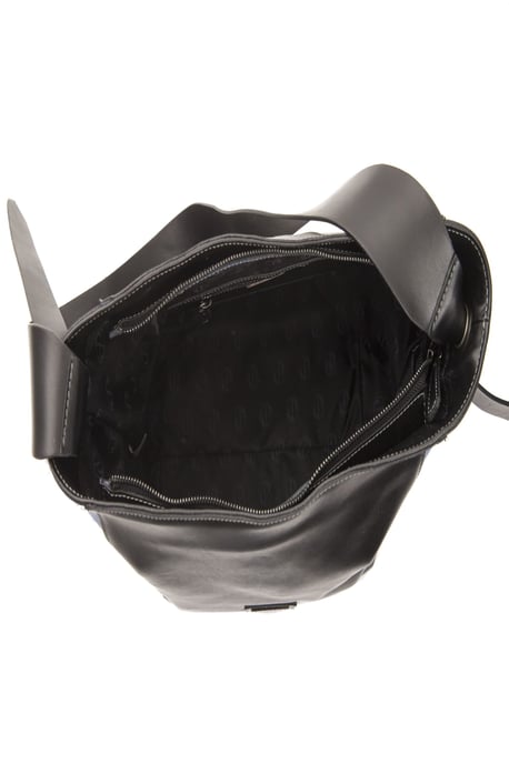Bolso de hombro de cuero negro Donatella de Pompei para mujer - Image 4
