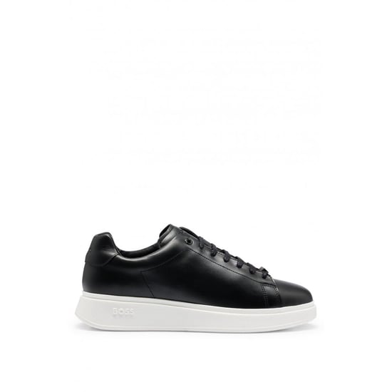 BOSS Orange Bulton Runn Mens Polished Leather Trainers With Rubber Outsole
