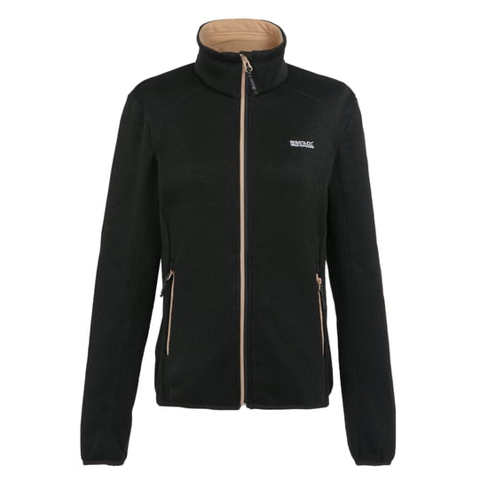 Regatta Womens/Ladies Newhill Marl Full Zip Fleece Jacket (Black/Warm Taupe)
