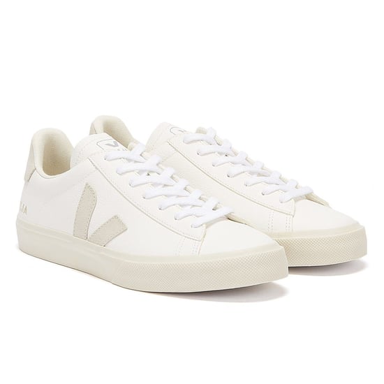 Veja Campo Womens Trainers - (White / Grey) - Image 1