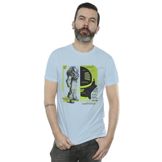 Disney Mens Lightyear Buzz Tech Panel T-Shirt (Baby Blue)