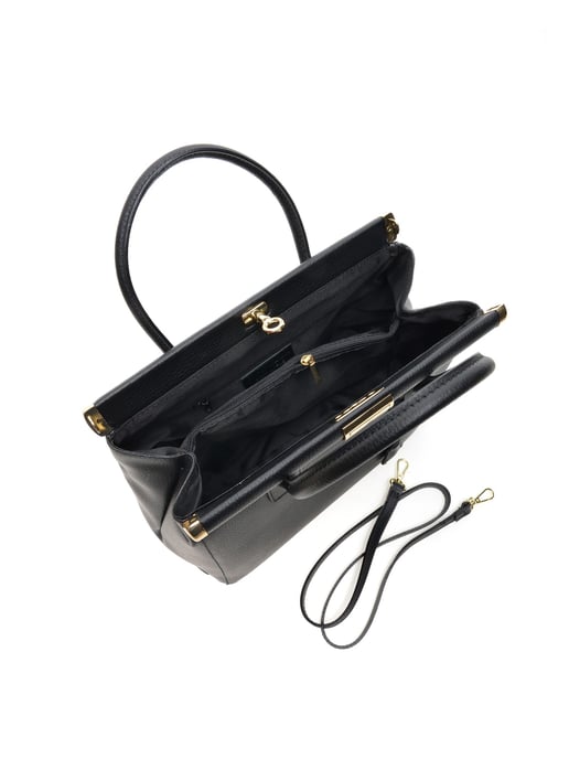 Renata Corsi SS22 RC 1754 Black Leather Bag - Image 4