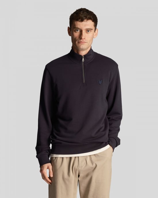 Lyle & Scott Tonal Eagle Mens Quarter Zip Sweatshirt - Image 1