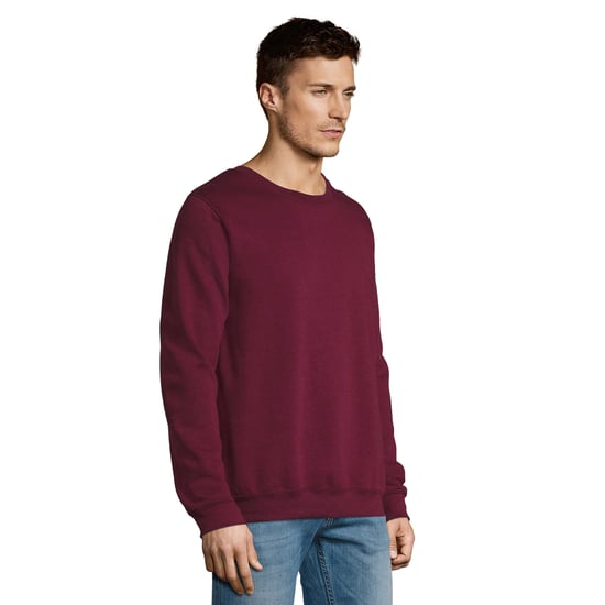 SOLS Unisex Adult New Supreme Sweatshirt (Burgundy) - Image 3