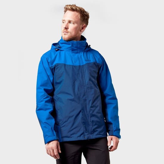 Peter Storm Men's Lakeside 3 in 1 Waterproof Jacket with Rollaway Hood, Hiking Raincoat