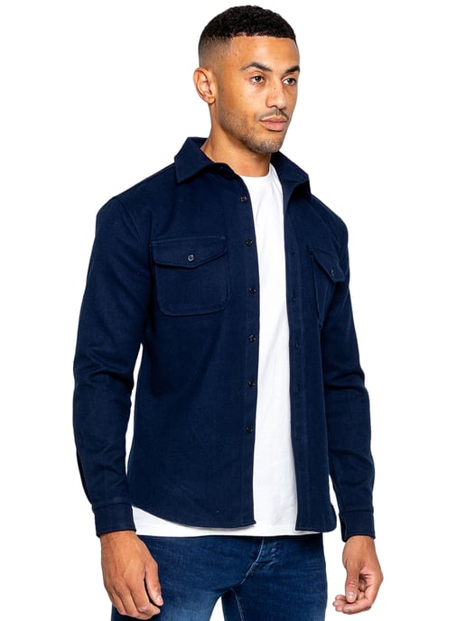 Enzo | Sobrecamisa texturizada para hombre - Azul marino - Image 2
