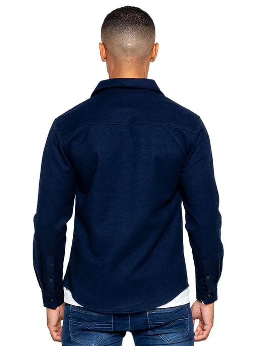 Enzo | Sobrecamisa texturizada para hombre - Azul marino - Image 3