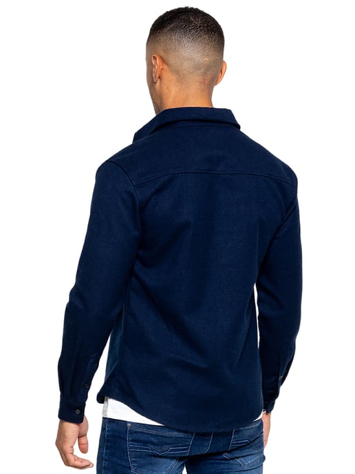 Enzo | Sobrecamisa texturizada para hombre - Azul marino - Image 4