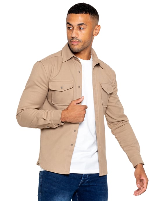 Enzo | Sobrecamisa texturizada para hombre - Arena - Image 2