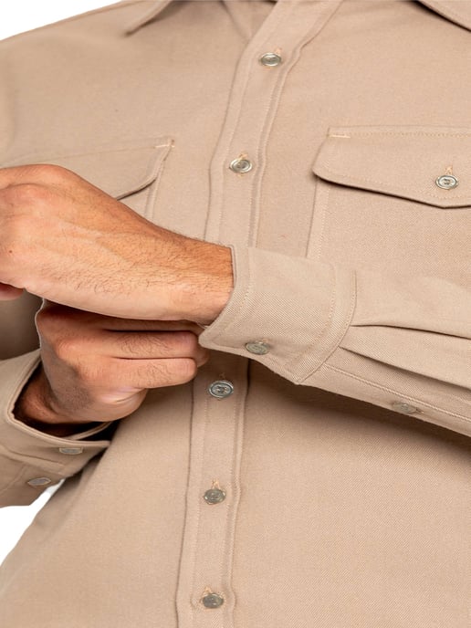 Enzo | Sobrecamisa texturizada para hombre - Arena - Image 4