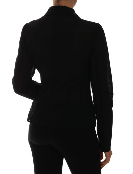 Chaqueta Blazer de Red de Nylon Negra Dolce & Gabbana - Image 2