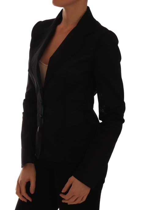 Chaqueta Blazer de Red de Nylon Negra Dolce & Gabbana - Image 4
