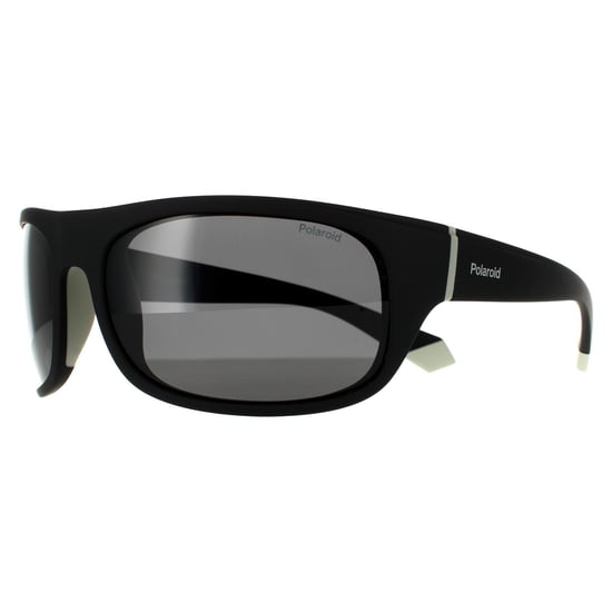 Gafas de sol polarizadas Polaroid Wrap para hombre en negro y gris - Image 2