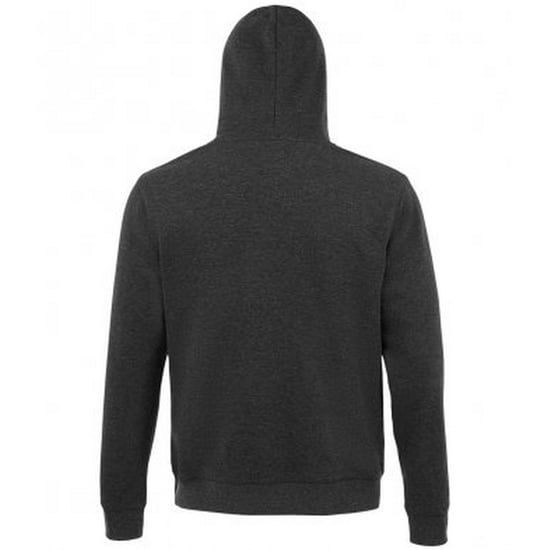 SOLS Unisex Adults Spencer Hooded Sweatshirt (Charcoal Marl) - Image 2
