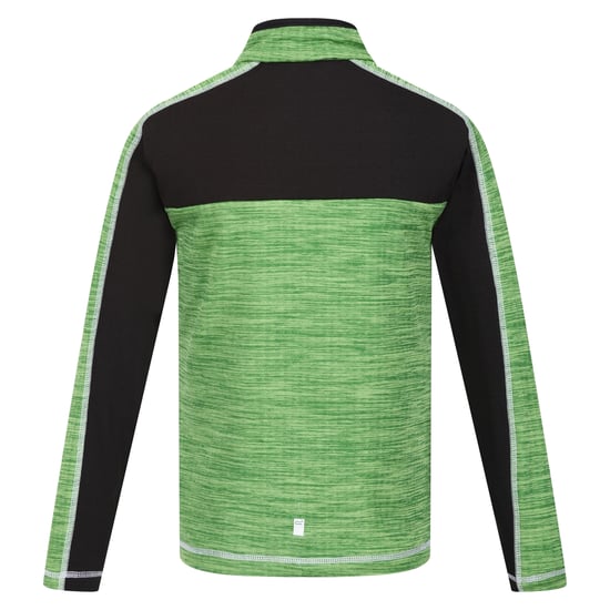Regatta Childrens/Kids Hewley Recycled Half Zip Fleece Top (Jasmine Green/Black)