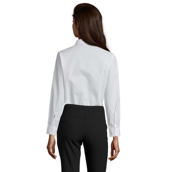 SOLS Womens/Ladies Executive Poplin Long-Sleeved Business Blouse (White) - Image 2