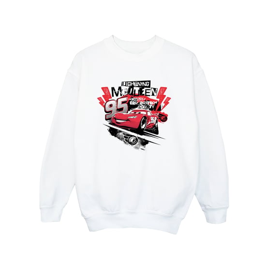 Disney Boys Cars Lightning McQueen Collage Sweatshirt (White) - Image 1