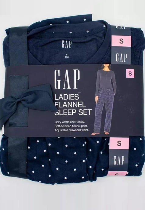 Conjunto de pijama de franela de lunares marinos para mujer de GAP - Image 6