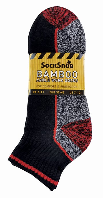 Calcetines de trabajo Bamboo para hombre | Calcetines cortos de entrenamiento para botas - Image 2