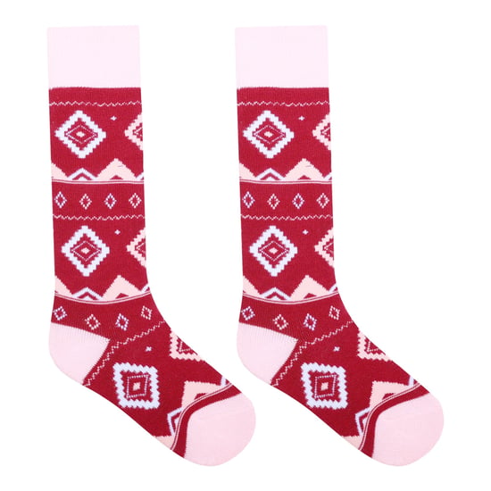 Dare 2B Childrens/Kids Geometric Ski Socks (Berry Pink/Rose) - Image 1