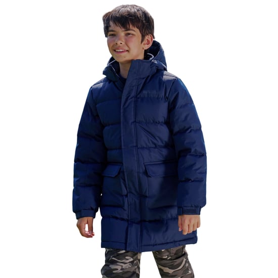 Mountain Warehouse Childrens/Kids Water Resistant Longline Padded Jacket (Dark Blue) - Image 5