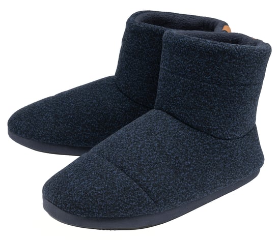 Pantuflas de bota de interior para hombre | Dunlop | Espuma con memoria | Hogar Casa Dormitorio | Suela dura | Gran regalo para él - Azul marino - Image 1