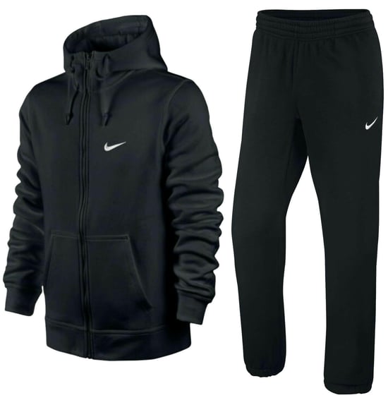 Conjunto de chándal completo de forro polar Nike Club para hombre negro - Image 1