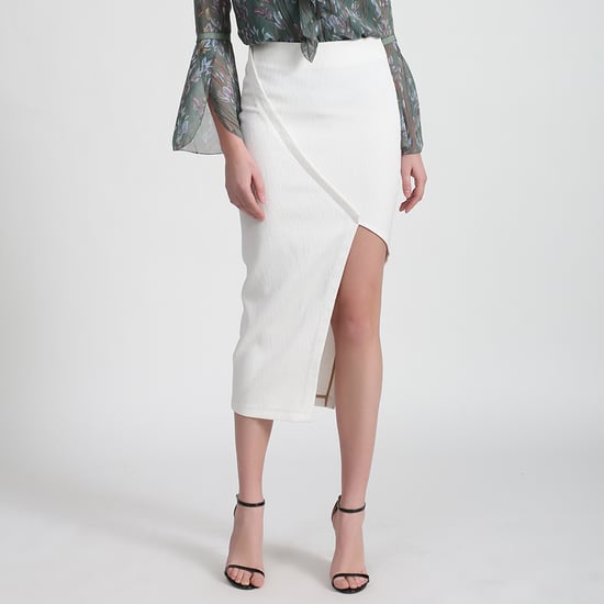 Asymmetrical skirt open on the leg - Image 2