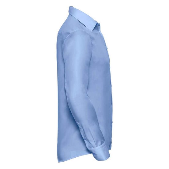 Russell Mens Ultimate Non-Iron Tailored Long-Sleeved Formal Shirt (Bright Sky) - Image 3