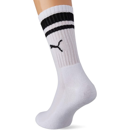 Puma Unisex Adult Heritage Stripe Crew Socks (Pack of 2) (White/Black) - Image 2
