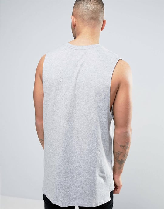 Nike Camiseta Sin Mangas Con Logo Retro En Gris - Image 2