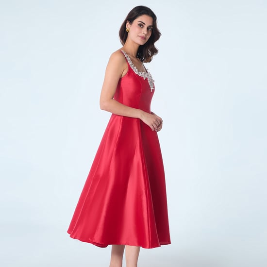 Sweetheart cleavage beaded cocktail dress - Image 2