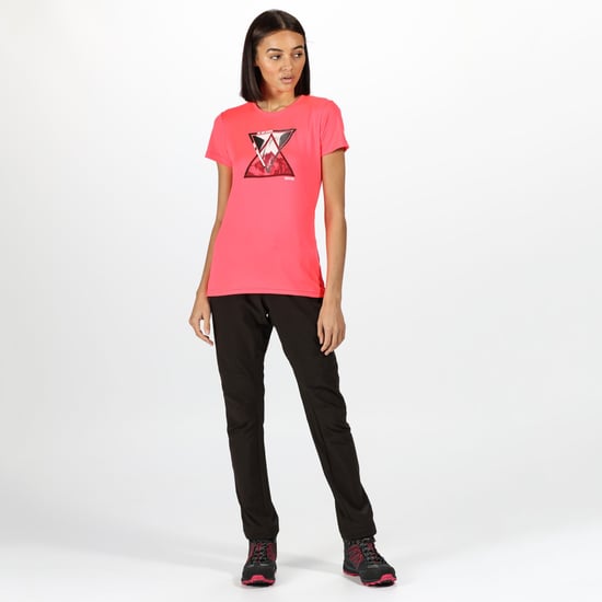 Regatta Womens/Ladies Highton Walking Trousers (Black/Dark Cerise)