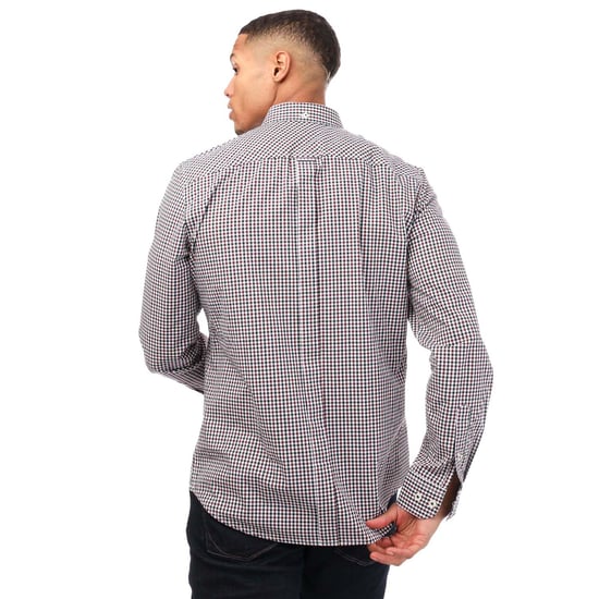 Men's Ben Sherman Gingham Check Shirt in wine