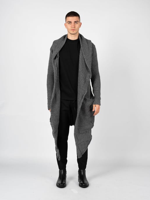 La Haine Iside Us Cárdigan Unisex-LM056 de mujer Gris - Image 4