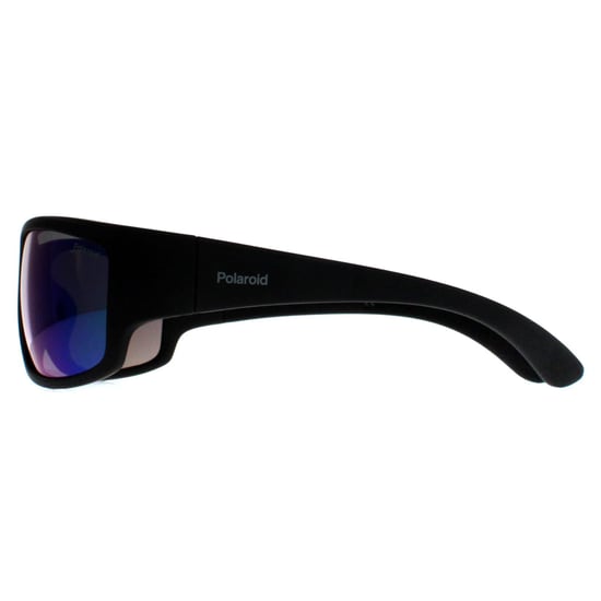 Polaroid Wrap Unisex Negro Mate Espejo Verde Polarizadas PLD 7005/S - Image 3