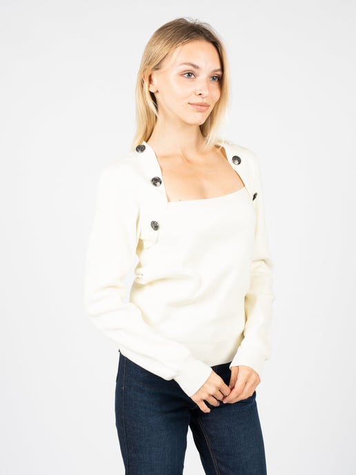 Silvian Heach Jersey Mujer Off-White - Image 3