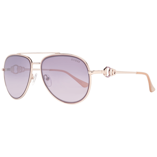 Guess Aviator Womens Shiny Rose Gold Bordeaux Mirror GF0344
