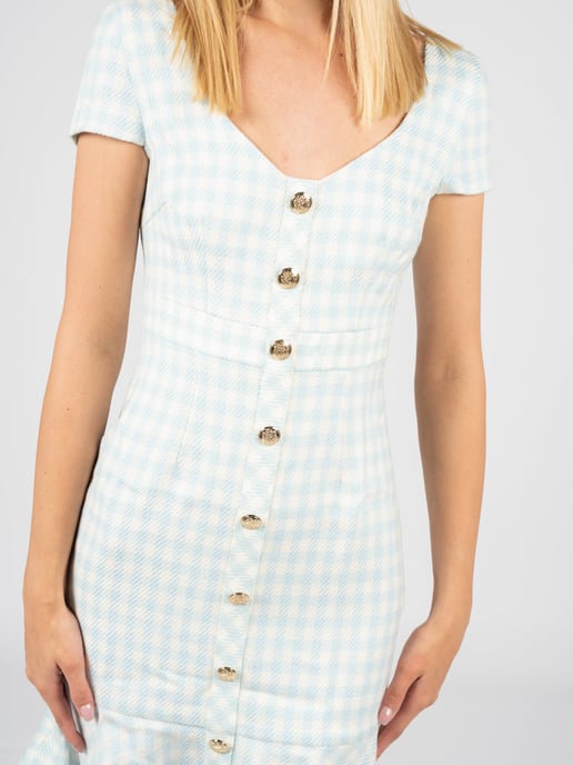 Guess Vestido de mujer Blanco, azul - Image 6