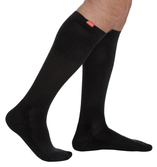VIM&VIGR - Merino Wool Graduated Compression Socks 15-20 mmhg for Men & Women - Black - Image 2