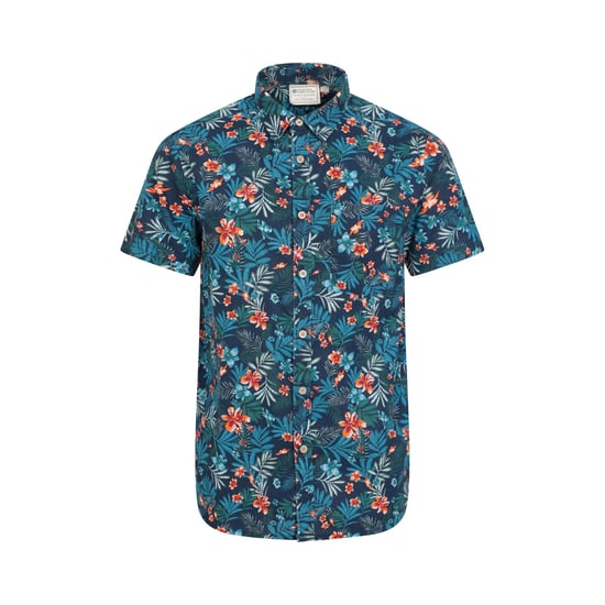 Mountain Warehouse Mens Tropical Floral Short-Sleeved Shirt (Navy)