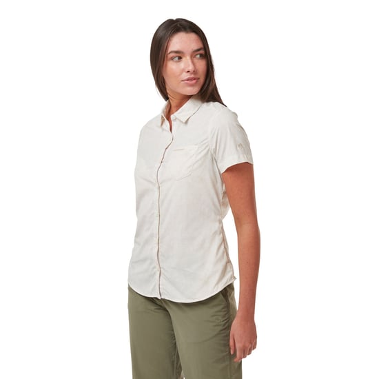 Craghoppers Womens/Ladies NosiLife Vanna Short Sleeved Shirt (Seasalt Print)