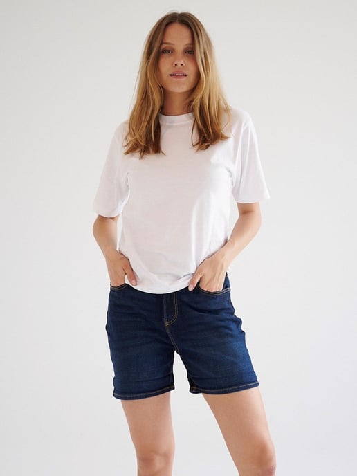 The Original Performance Denim Shorts - Dark Blue Denim