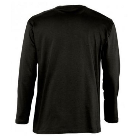 SOLS Mens Monarch Long Sleeve T-Shirt (Deep Black) - Image 2