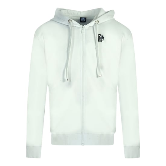 Sudadera con cremallera blanca con logo de North Sails - Image 1