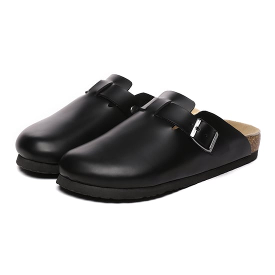 EVER AU Sandalias zueco confort piel hombre Hardhead - Piel negra - Image 3