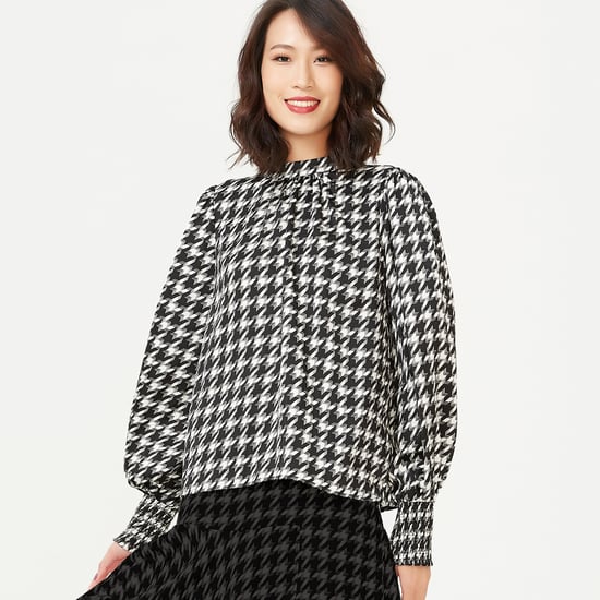 Houndstooth print blouse - Image 3